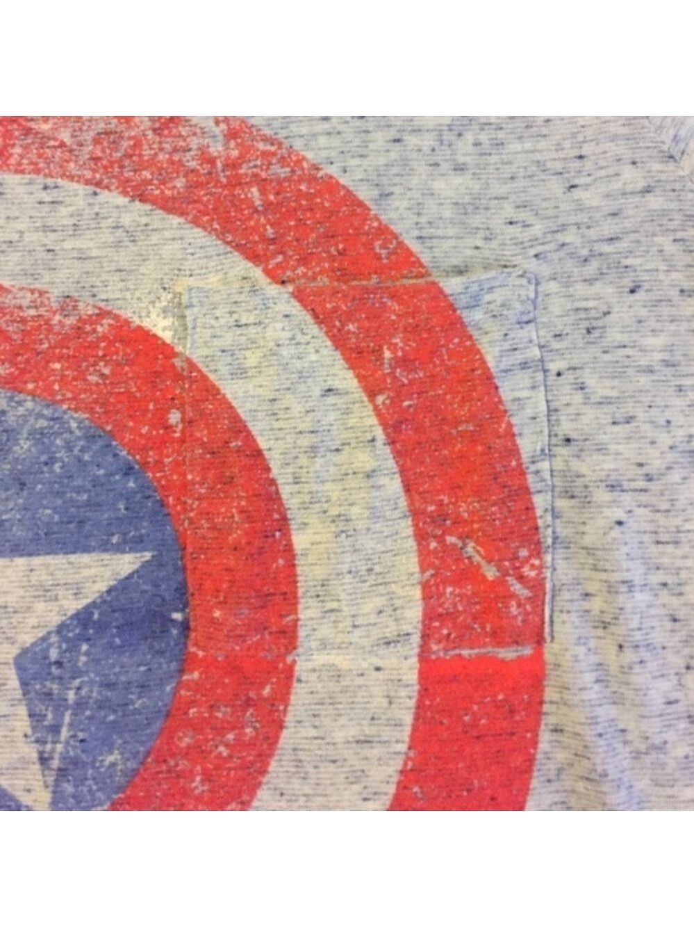 Marvel Captain America Blue Graphic Burnout Tee - Picture 5 of 7
